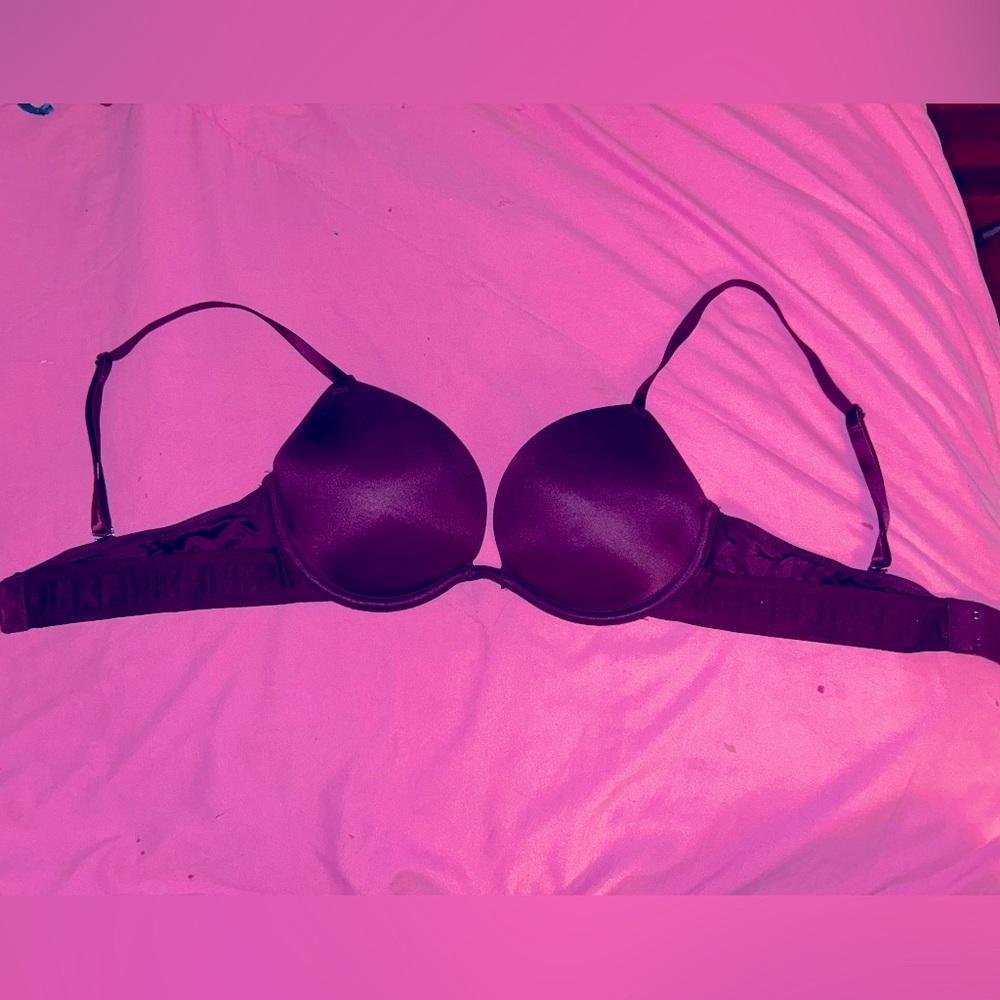 PINK Victorias Secret Wear Everywhere Double Push Up Bra in Maroon SIZE 34 B